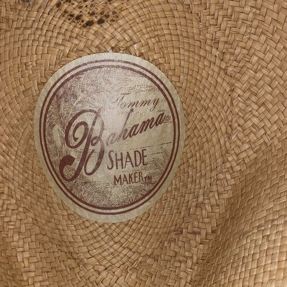 TOMMY BAHAMA‎ Shademaker Hand Woven Straw with Leather Band Fedora - Picture 7 of 8